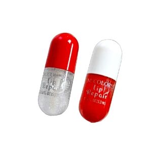 NWT 》2×《NUCOLOR PILL SHAPED MINI LIP REPAIR GLOSSES: TRANSLUCENT + MAROON!